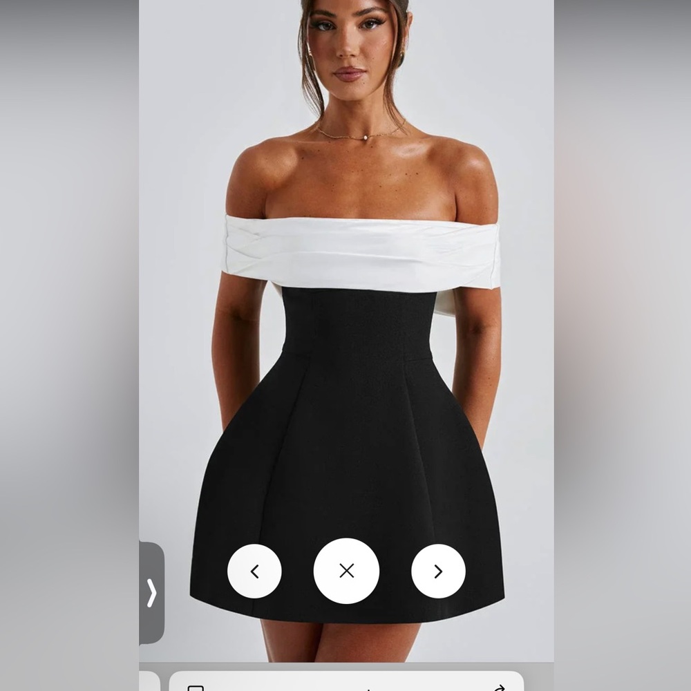 Elegant Black Women's Dress with White Bow 

Small & Medium Available - Picture 4 of 8